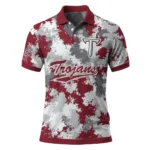Troy Trojans Polo Shirt Customized Pixel Camo Red Best Selling