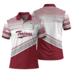 Troy Trojans Polo Shirt Customized Slanted Stripes Red White Best Selling