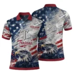 Troy Trojans Polo Shirt Customized Star Brushstrokes Red Blue Best Selling