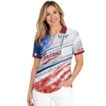 Troy Trojans Polo Shirt Customized Star Stripes Red Blue Best Selling