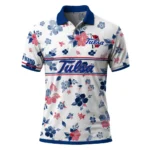 Tulsa Golden Hurricane Polo Shirt Personalized Floral Pinstripe Blue White Best Selling