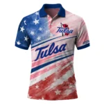 Tulsa Golden Hurricane Polo Shirt Personalized Star Stripes Red Blue Best Selling