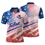 Tulsa Golden Hurricane Polo Shirt Personalized Star Stripes Red Blue Best Selling