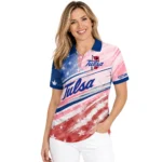 Tulsa Golden Hurricane Polo Shirt Personalized Star Stripes Red Blue Best Selling
