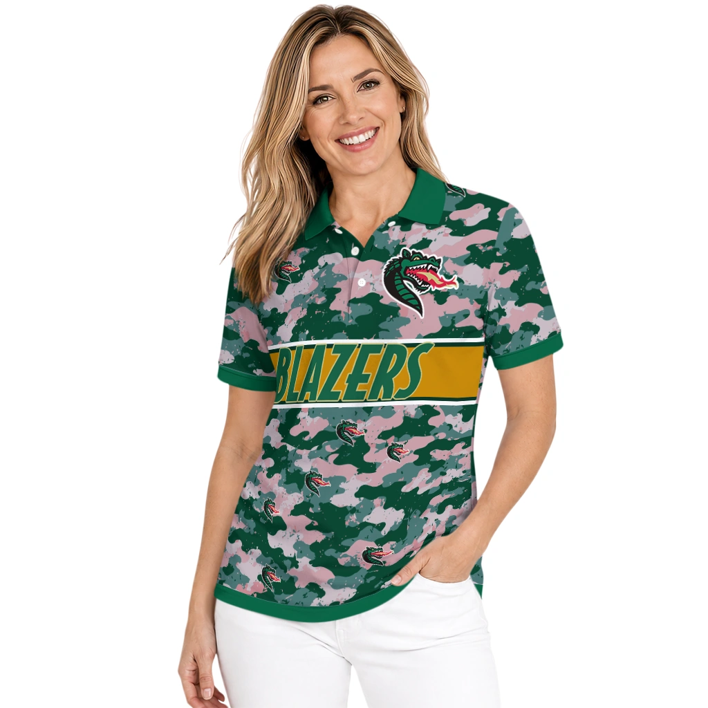 Uab Blazers Polo Shirt Customized Camo Band Green Latest Model Uab Blazers Polo Shirt Customized Camo Band Green Latest Model
