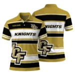 Ucf Knights Polo Shirt Personalized Horizontal Blocks Gold Best Selling