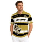 Ucf Knights Polo Shirt Personalized Horizontal Blocks Gold Best Selling