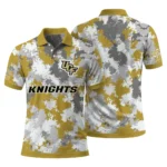 Ucf Knights Polo Shirt Personalized Pixel Camo Gold Best Selling