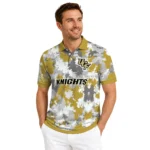 Ucf Knights Polo Shirt Personalized Pixel Camo Gold Best Selling