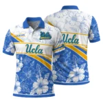 Ucla Bruins Polo Shirt Custom Floral Angles Blue White Best Selling