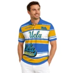 Ucla Bruins Polo Shirt Custom Horizontal Blocks Blue Best Selling