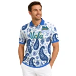Ucla Bruins Polo Shirt Custom Paisley Florals Blue White Best Selling