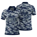 Uconn Huskies Polo Shirt Personalized Camo Band Blue Best Selling
