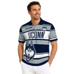 Uconn Huskies Polo Shirt Personalized Horizontal Blocks Blue Best Selling