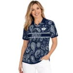 Uconn Huskies Polo Shirt Personalized Paisley Band Blue Best Selling