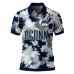 Uconn Huskies Polo Shirt Personalized Pixel Camo Blue Best Selling
