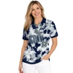 Uconn Huskies Polo Shirt Personalized Pixel Camo Blue Best Selling