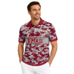 Umass Minutemen Polo Shirt Custom Camo Band Red Best Selling