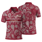 Umass Minutemen Polo Shirt Custom Paisley Band Red Best Selling