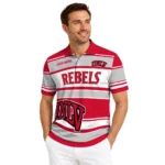 Unlv Rebels Polo Shirt Customized Horizontal Blocks Red Best Selling