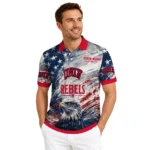 Unlv Rebels Polo Shirt Customized Star Brushstrokes Red Blue Best Selling