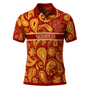 Usc Trojans Polo Shirt Customized Paisley Band Red Best Selling