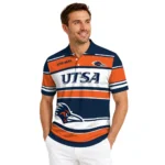 Utsa Roadrunners Polo Shirt Custom Horizontal Blocks Orange Best Selling