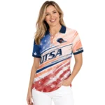 Utsa Roadrunners Polo Shirt Custom Star Stripes Red Blue Best Selling