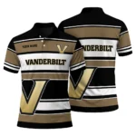 Vanderbilt Commodores Polo Shirt Personalized Horizontal Blocks Black Best Selling