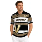 Vanderbilt Commodores Polo Shirt Personalized Horizontal Blocks Black Best Selling