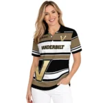 Vanderbilt Commodores Polo Shirt Personalized Horizontal Blocks Black Best Selling