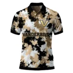 Vanderbilt Commodores Polo Shirt Personalized Pixel Camo Black Best Selling