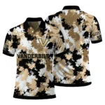 Vanderbilt Commodores Polo Shirt Personalized Pixel Camo Black Best Selling