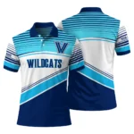 Villanova Wildcats Polo Shirt Custom Slanted Stripes Navy White Best Selling