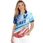 Villanova Wildcats Polo Shirt Custom Star Stripes Red Blue Best Selling
