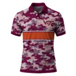 Virginia Tech Hokies Polo Shirt Custom Camo Band Maroon Best Selling