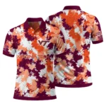 Virginia Tech Hokies Polo Shirt Custom Pixel Camo Maroon Best Selling