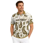 Wake Forest Demon Deacons Polo Shirt Customized Paisley Florals Gold White Best Selling