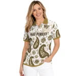 Wake Forest Demon Deacons Polo Shirt Customized Paisley Florals Gold White Best Selling