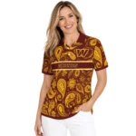 Washington Commanders Polo Shirt Custom Paisley Band Burgundy Best Selling