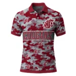 Washington State Cougars Polo Shirt Personalized Camo Band Crimson Best Selling