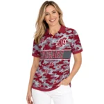 Washington State Cougars Polo Shirt Personalized Camo Band Crimson Best Selling