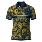West Virginia Mountaineers Polo Shirt Personalized Paisley Band Blue Best Selling