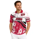 Western Kentucky Hilltoppers Polo Shirt Customized Floral Angles Red White Best Selling