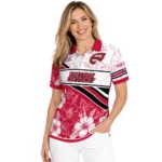 Western Kentucky Hilltoppers Polo Shirt Customized Floral Angles Red White Best Selling