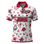 Western Kentucky Hilltoppers Polo Shirt Customized Floral Pinstripe Red White Best Selling