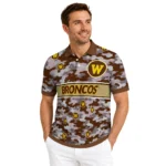 Western Michigan Broncos Polo Shirt Personalized Camo Band Brown Best Selling