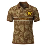 Western Michigan Broncos Polo Shirt Personalized Paisley Band Brown Best Selling