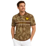 Western Michigan Broncos Polo Shirt Personalized Paisley Band Brown Best Selling