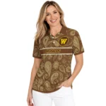 Western Michigan Broncos Polo Shirt Personalized Paisley Band Brown Best Selling